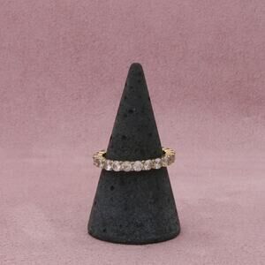 sterling silver round-cut cz eternity stack band ring size 8